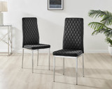 Giovani Round Grey Large 120cm Table and 6 Velvet Milan Chairs - Milan velvet Dining Chairs-black (5).jpg