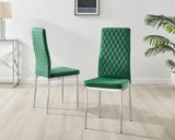 Kylo White Marble Effect Dining Table & 6 Velvet Milan Chairs - Milan velvet Dining Chairs-green (6).jpg