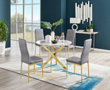 Novara White Marble Gold Leg Round Dining Table & 4 Velvet Milan Gold Leg Chairs - novara-marble-100-gold-metal-round-dining-table-4-grey-velvet-milan-gold-chairs-set.jpg
