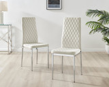 Leonardo Black Leg Glass Dining Table & 6 Velvet Milan Chairs - Milan velvet Dining Chairs-cream (1).jpg
