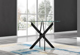 Novara Black Leg Round Glass Dining Table & 4 Velvet Milan Black Leg Chairs - novara-100-black-leg-modern-round-dining-table-6.jpg