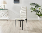 Kylo Brown Wood Effect Dining Table & 4 Velvet Milan Black Leg Chairs - Milan velvet Dining Chairs-cream black (6).jpg