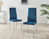 Giovani 6 Grey Dining Table & 6 Velvet Milan Chairs - Milan velvet Dining Chairs-navy (1).jpg