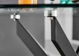 Novara Black Leg 120cm Round Glass Dining Table & 4 Velvet Milan Black Leg Chairs - novara-120-black-leg-modern-round-dining-table-4.jpg