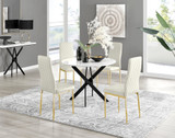 Novara White Gloss Black Leg Round Dining Table & 4 Velvet Milan Gold Leg Chairs - novara-white-100-black-metal-round-dining-table-4-cream-velvet-milan-gold-chairs-set.jpg
