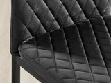 Kylo White Marble Effect Dining Table & 4 Velvet Milan Black Leg Chairs - Milan velvet Dining Chairs black  black (7).jpg