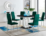 Giovani Round Black Large 120cm Table and 6 Velvet Milan Chairs - giovani-120-black-high-gloss-round-dining-table-6-green-velvet-milan-chairs-set.jpg