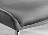Palma Beige Stone Effect Round Dining Table & 4 Nora Silver Leg Chairs - Nora-Dark Grey-Velvet-Silver-Leg-Dining-Chair-6.jpg