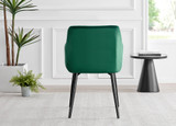 Palma Beige Stone Effect Round Dining Table & 4 Calla Black Leg Chairs - Calla-green-black-dining-chair-4.jpg