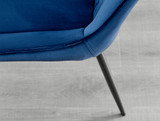 Palma Beige Stone Effect Round Dining Table & 4 Pesaro Black Leg Chairs - Pesaro-Black-Navy-dining-chair (9).jpg