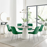 Palma Beige Stone Effect Round Dining Table & 6 Pesaro Silver Chairs - palma-beige-high-gloss-modern-round-dining-table-6-green-velvet-pesaro-silver-chairs-set.jpg