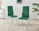 Novara White High Gloss 120cm Round Dining Table & 4 Velvet Milan Chairs - Milan velvet Dining Chairs-green (5).jpg