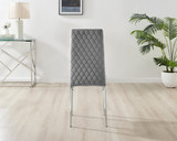 Novara White High Gloss 120cm Round Dining Table & 4 Velvet Milan Chairs - Milan velvet Dining Chairs grey (2).jpg