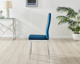 Novara 100cm Round Dining Table and 4 Velvet Milan Chairs - Milan velvet Dining Chairs-navy (3).jpg