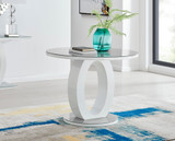 Giovani Round Grey 100cm Table & 4 Velvet Belgravia Chairs - giovani-100-grey-high-gloss-modern-set-round-dining-table-1.jpg