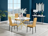 Novara White Gloss Gold Leg 120cm Round Dining Table & 4 Velvet Milan Black Leg Chairs - novara-white-120-gld-mtl-rnd-dining-tbl-4-mus-velvet-milan-blk-set.jpg