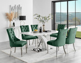 Atlanta 6 Table & 6 Velvet Belgravia Chairs - atlanta-6-gloss-rectangular-dining-table-6-green-velvet-begravia-silver-chairs-set.jpg