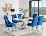 Atlanta 6 Table & 6 Velvet Belgravia Chairs - atlanta-6-gloss-rectangular-dining-table-6-blue-velvet-begravia-silver-chairs-set.jpg