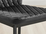 Novara 100cm Round Dining Table and 4 Velvet Milan Black Leg Chairs - Milan velvet Dining Chairs black  black (8).jpg