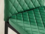 Novara 100cm Round Dining Table and 4 Velvet Milan Black Leg Chairs - Milan velvet Dining Chairs-green black (7).jpg