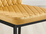 Novara 100cm Round Dining Table and 4 Velvet Milan Black Leg Chairs - Milan velvet Dining Chairs-mustard black (8).jpg