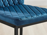 Novara 100cm Round Dining Table and 4 Velvet Milan Black Leg Chairs - Milan velvet Dining Chairs-navy black (8).jpg