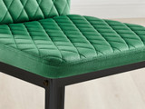 Novara White Marble 120cm Round Dining Table & 6 Velvet Milan Black Leg Chairs - Milan velvet Dining Chairs-green black (8).jpg