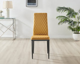 Imperia 4 Black Dining Table and 4 Velvet Milan Black Leg Chairs - Milan velvet Dining Chairs-mustard black (3).jpg