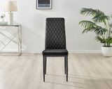 Imperia 4 Black Dining Table and 4 Velvet Milan Black Leg Chairs - Milan velvet Dining Chairs black  black (4).jpg