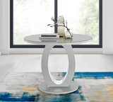Giovani Round Grey 100cm Table and 4 Velvet Milan Black Leg Chairs - giovani-100-grey-high-gloss-modern-set-round-dining-table-2.jpg