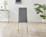 Carson White Marble Effect Dining Table & 4 Velvet Milan Gold Leg Chairs - Milan velvet Dining Chairs grey  gold (2).jpg