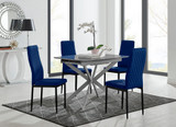 Lira 100cm Grey Metal Extending Dining Table & 4 Velvet Milan Black Leg Chairs - lira-4-grey-100-high-gloss-square-dining-table-4- navy-velvet-milan-chairs-set.jpg Lira 100cm Grey Metal Extending Dining Table & 4 Velvet Milan Black Leg Chairs - lira-4-grey-100-high-gloss-square-dining-table-4- navy-velvet-milan-chairs-set.jpg