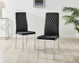 Lira 120 Extending Dining Table and 6 Velvet Milan Chairs - Milan velvet Dining Chairs-black (5).jpg