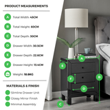 Lexi 3 Drawer Black Mirrored Bedside Table - Lexi-Black-Large-info-2.png