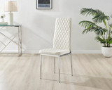 Carson White Marble Effect Dining Table & 4 Velvet Milan Chairs - Milan velvet Dining Chairs-cream (6).jpg