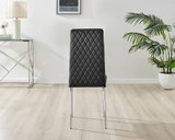 Lira 120cm Grey Metal Extending Dining Table & 6 Velvet Milan Chairs - Milan velvet Dining Chairs-black (3).jpg