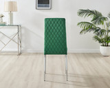 Lira 100 Extending Dining Table and 4 Velvet Milan Chairs - Milan velvet Dining Chairs-green (3).jpg