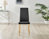 Adley Grey Concrete Effect Storage Dining Table & 4 Velvet Milan Gold Leg Chairs - Milan velvet Dining Chairs-black gold (4).jpg