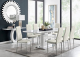 Arezzo Large Extending Dining Table and 8 Velvet Milan Chairs - arrezzo-8-seat-extending-dining-table-8-crm-velvet-milan-sil-chairs.jpg