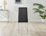 Arezzo Large Extending Dining Table and 6 Velvet Milan Chairs - Milan velvet Dining Chairs-black (3).jpg