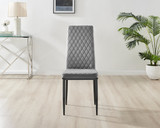 Arezzo Large Extending Dining Table and 8 Velvet Milan Black Leg Chairs - Milan velvet Dining Chairs grey black (1).jpg