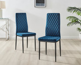 Arezzo Large Extending Dining Table and 8 Velvet Milan Black Leg Chairs - Milan velvet Dining Chairs-navy black (1).jpg