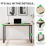 Kendrick Oak and Black Office Desk - Kendrick Oak Black Details.png