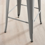 2x Colton Grey Metal 'Tolix' Style Bar Stools - Colton stools-grey-4v.jpg