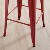 2x Colton Red Metal 'Tolix' Style Bar Stools - Colton stools-Red-4v.jpg