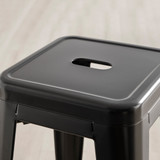 2x Colton Black Metal 'Tolix' Style Bar Stools - Colton stools-Black-3.jpg