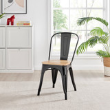 2x Colton 'Tolix' Style Black Metal Dining Chairs Wood Seat - Colton.Dining.Chairs.Wood.Black-4v.jpg