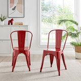2x Colton Red 'Tolix' Style Metal Dining Chairs - Colton.Dining.Chairs.Red-2v.jpg