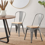 2x Colton 'Tolix' Style Grey Metal Dining Chairs Wood Seat - Colton-Metal-Tolix-Grey-Wood-Dining-Chairs-.jpg