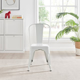 2x Colton White 'Tolix' Style Metal Dining Chairs - Colton.Dining.Chairs.White-3.jpg